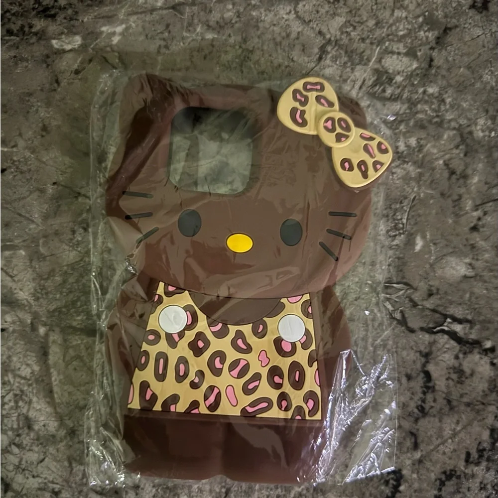 Cute 3D Hello Kitty Silicone Case for iPhone 16 Pro Max